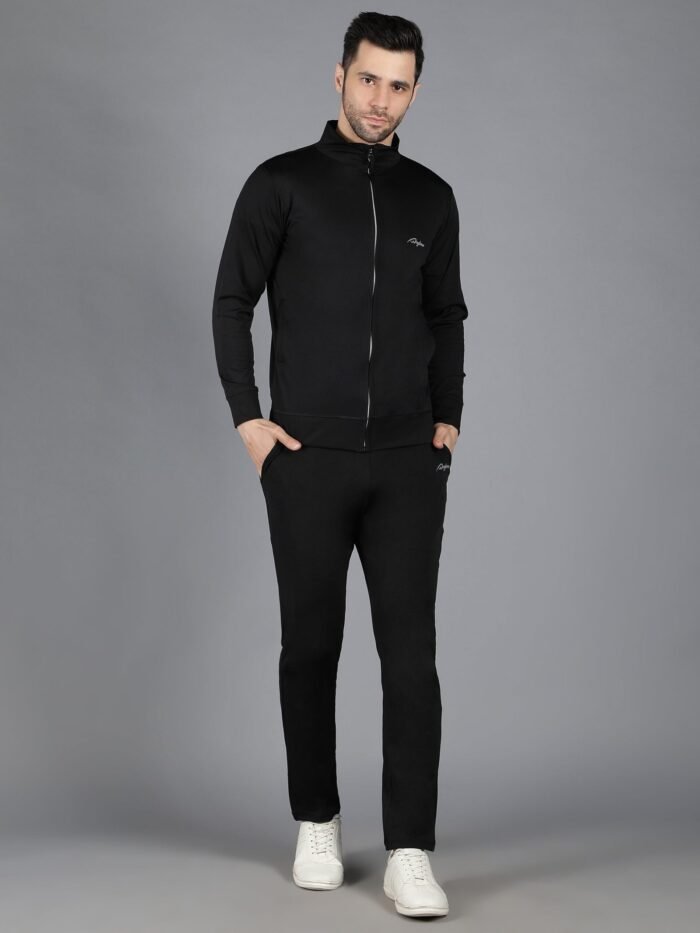 Waylene Slimfit Black Training Sweatshirt and Trackpant Set for Men, Shop Online, Buy Online - Image 3