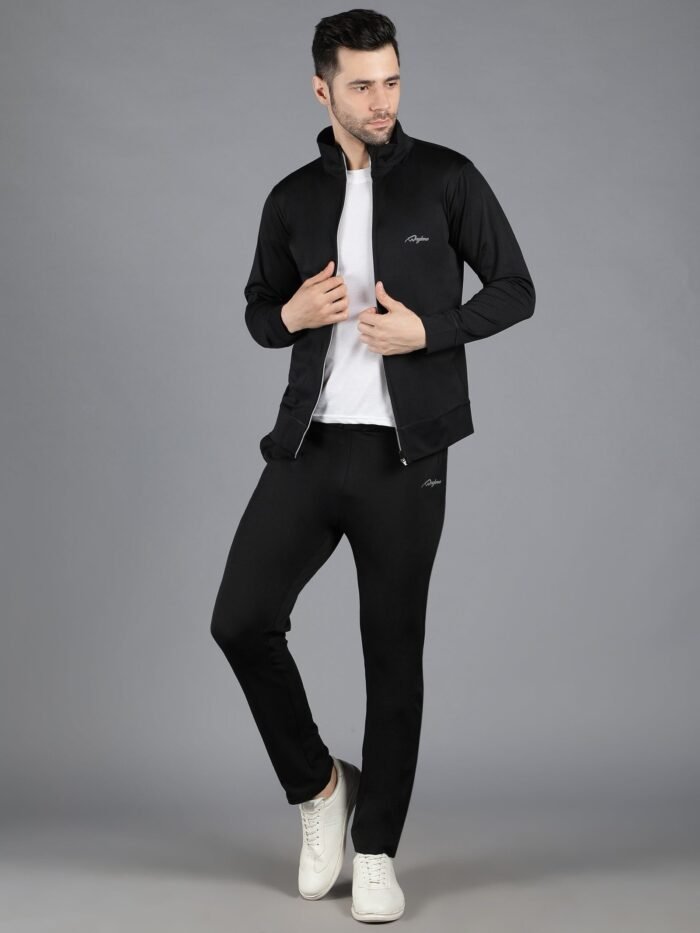 Waylene Slimfit Black Training Sweatshirt and Trackpant Set for Men, Shop Online, Buy Online - Image 6