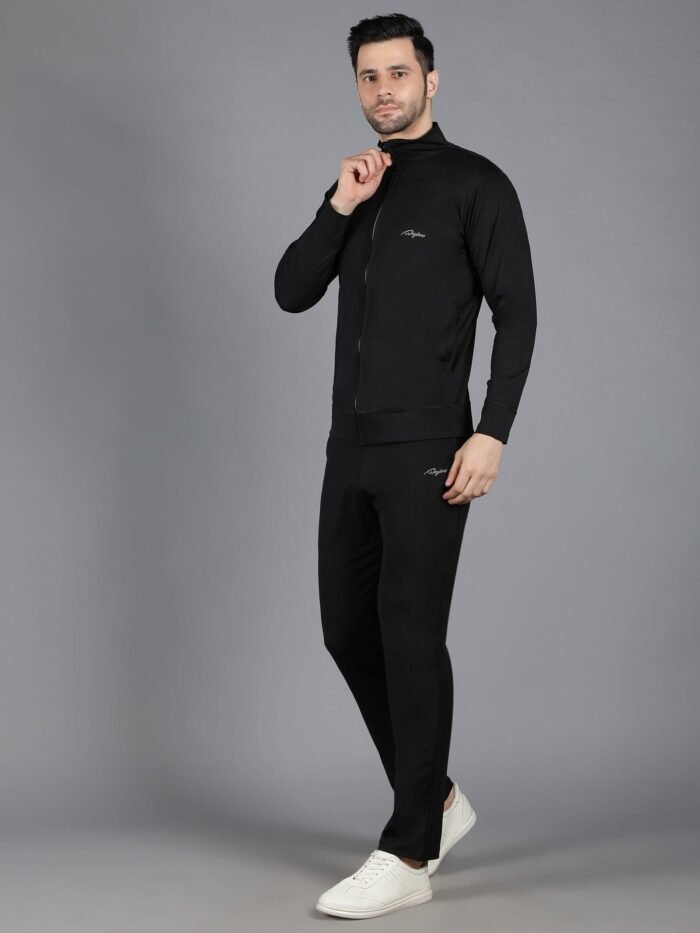 Waylene Slimfit Black Training Sweatshirt and Trackpant Set for Men, Shop Online, Buy Online - Image 8