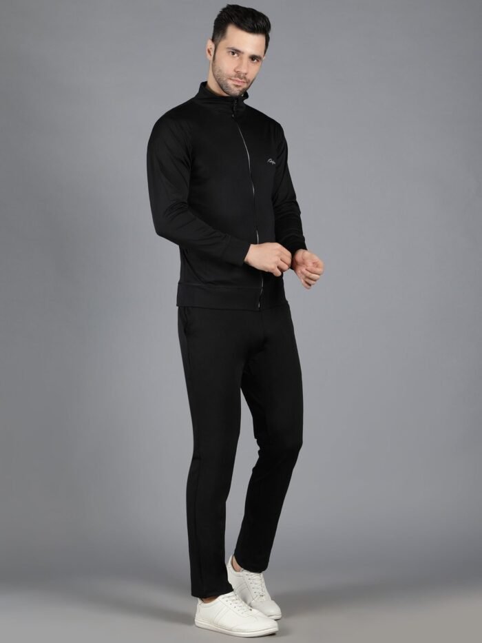 Waylene Slimfit Black Training Sweatshirt and Trackpant Set for Men, Shop Online, Buy Online - Image 4