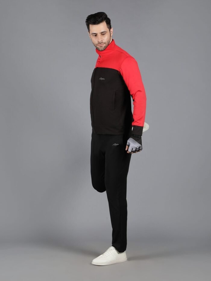 Waylene Red and Black Slimfit Training Tracksuit for Men, Shop Online, Buy Online - Image 3