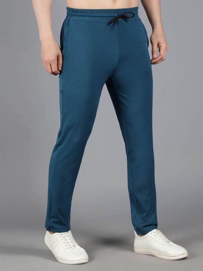 Waylene Teal Blue Solid Trackpant for Women, Premium Western Wear, Shop Online, Buy Online - Image 3