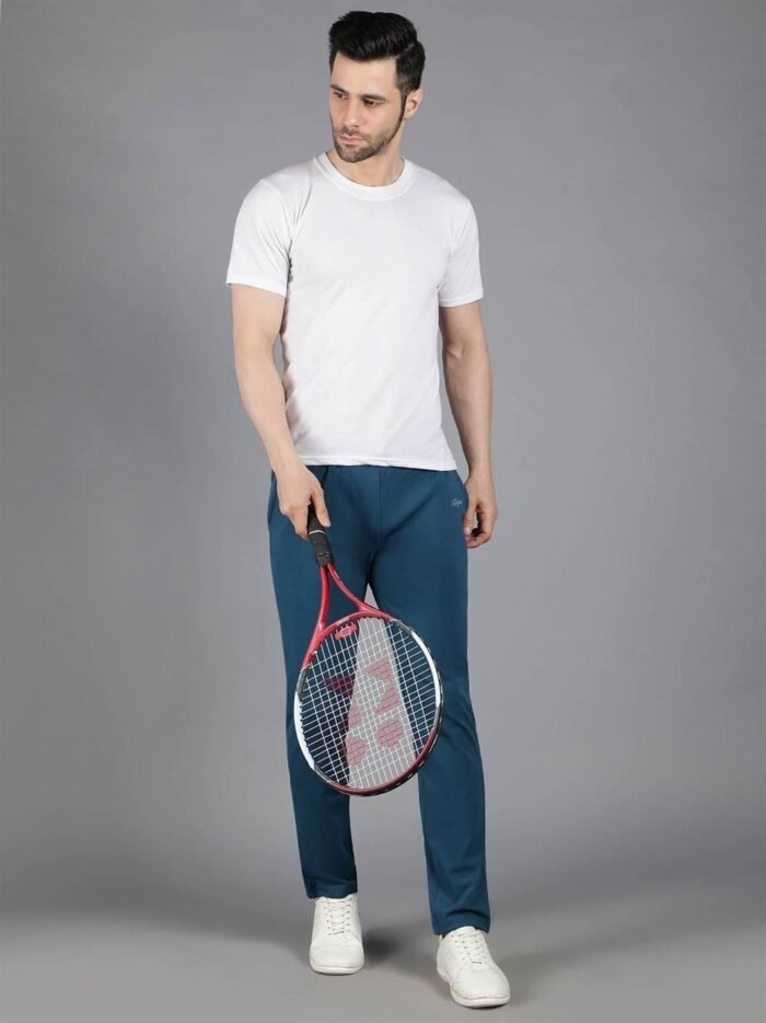 Waylene Teal Blue Solid Trackpant for Women, Premium Western Wear, Shop Online, Buy Online - Image 5
