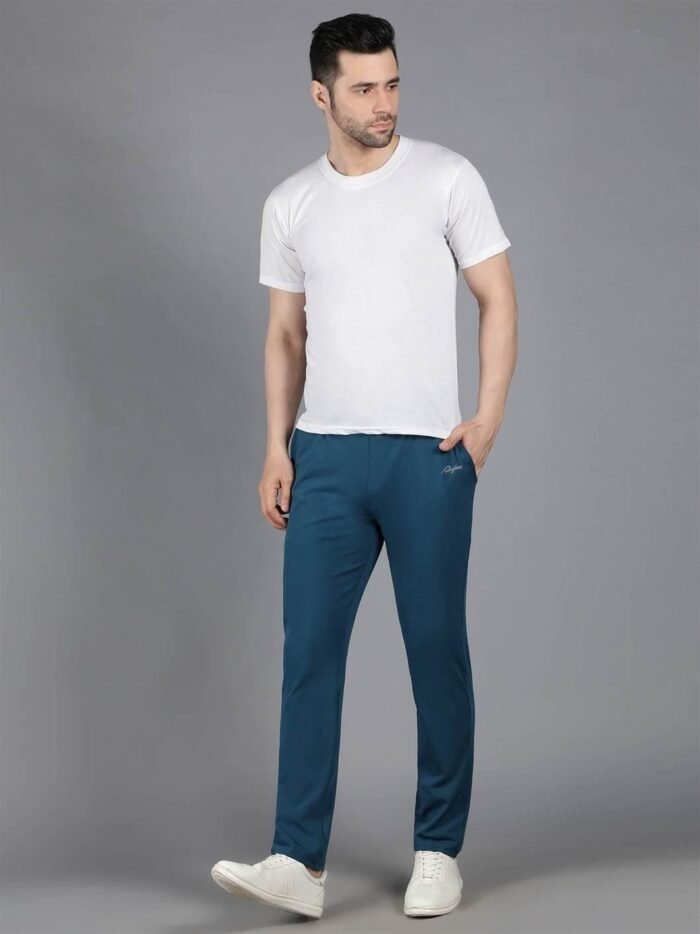 Waylene Teal Blue Solid Trackpant for Women, Premium Western Wear, Shop Online, Buy Online - Image 6
