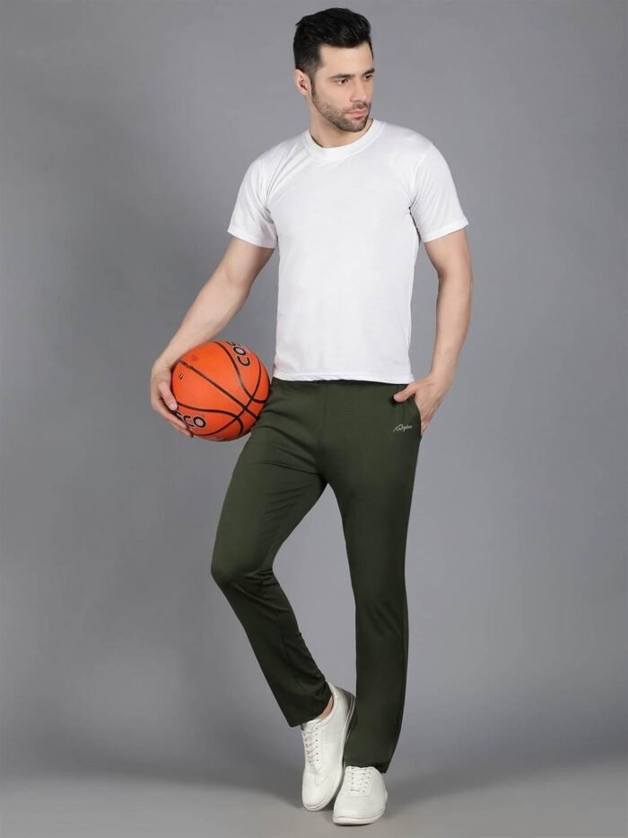 Waylene Olive Green Solid Trackpant for Women, Casual Western Wear, Shop Online, Buy Online - Image 6