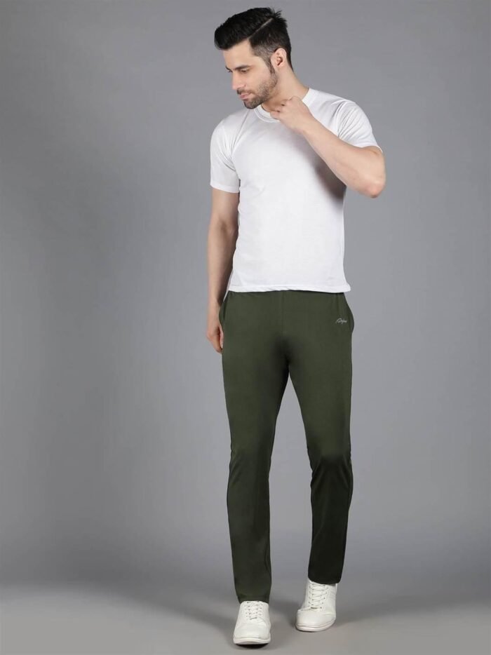 Waylene Olive Green Solid Trackpant for Women, Casual Western Wear, Shop Online, Buy Online - Image 5