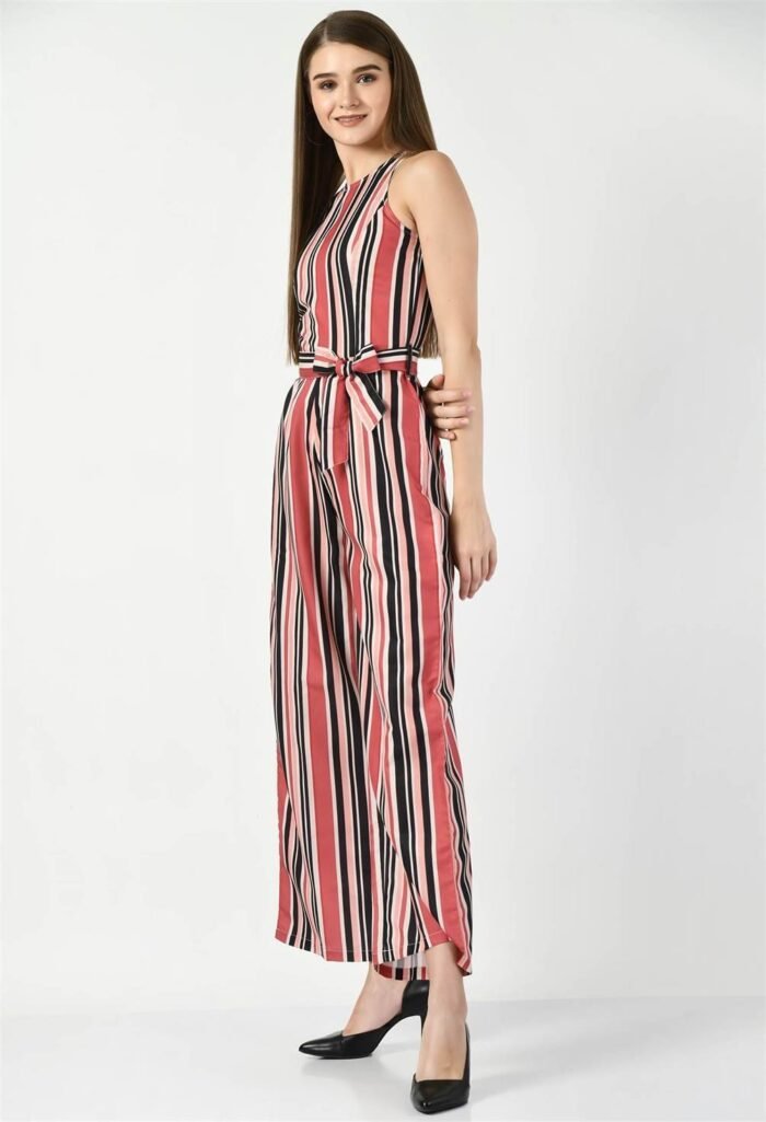 Waylene Striped Multicolor Sleeveless Jumpsuit for Women, Perfect for Casual Wear, Shop Online, Buy Online - Image 4