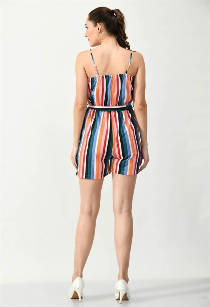 Waylene Striped Multi-Color Cami Jumpsuit for Women, Shop Online, Buy Online - Ideal Casual Wear - Image 3