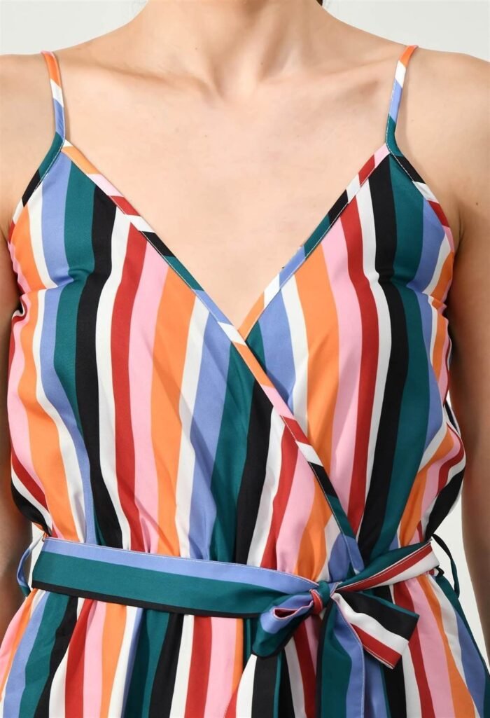 Waylene Striped Multi-Color Cami Jumpsuit for Women, Shop Online, Buy Online - Ideal Casual Wear - Image 4