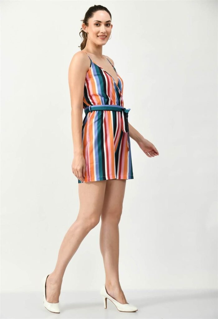 Waylene Striped Multi-Color Cami Jumpsuit for Women, Shop Online, Buy Online - Ideal Casual Wear - Image 5