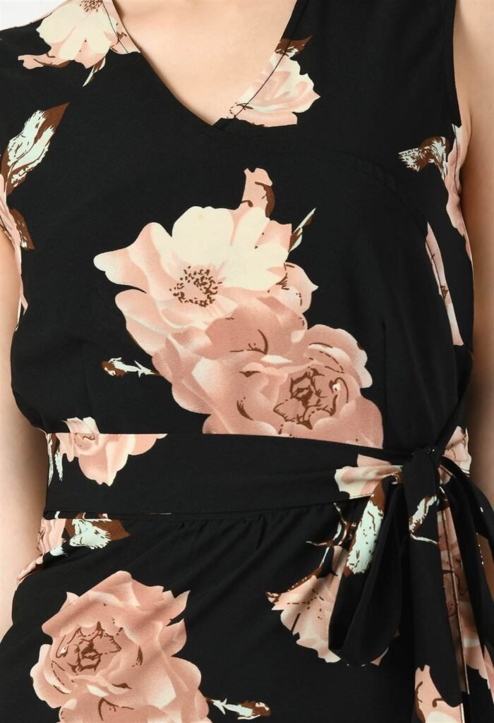 Waylene Floral Print Black Jumpsuit for Women, Premium Western Wear, Shop Online, Buy Online - Image 8