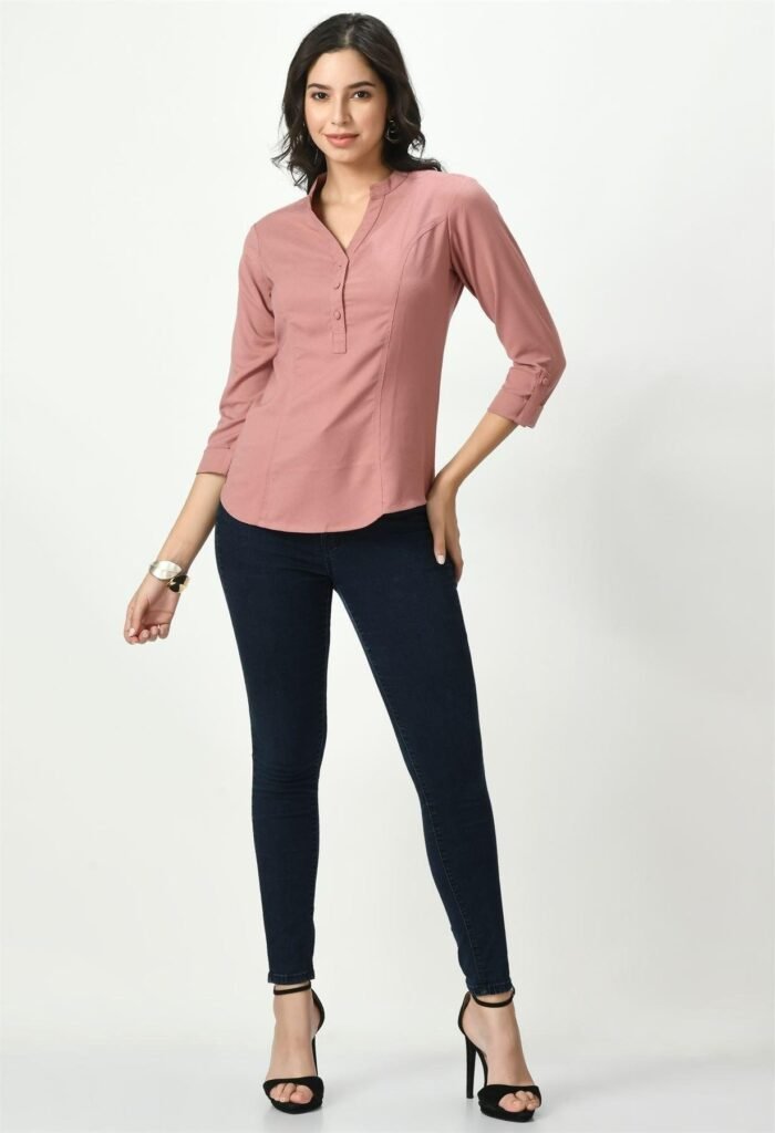 Waylene Women's Pink Top for Casual Western Wear, Shop Online, Buy Online for Women - Image 4