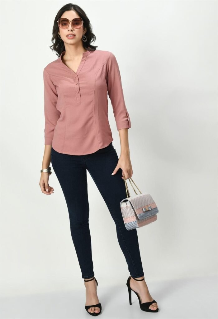 Waylene Women's Pink Top for Casual Western Wear, Shop Online, Buy Online for Women - Image 5